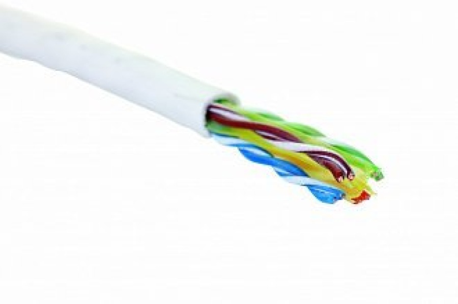 19C-U6-02WT-B305: Кабель категории 6 U/UTP 4 пары 23 AWG, ПВХ, белый, 305м