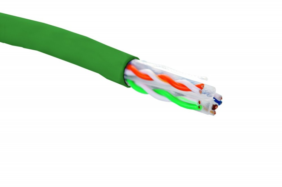 Кабель витая пара Кат. 6, U/UTP, 4х2х0.56 мм (19C-U6-12GR-B305)