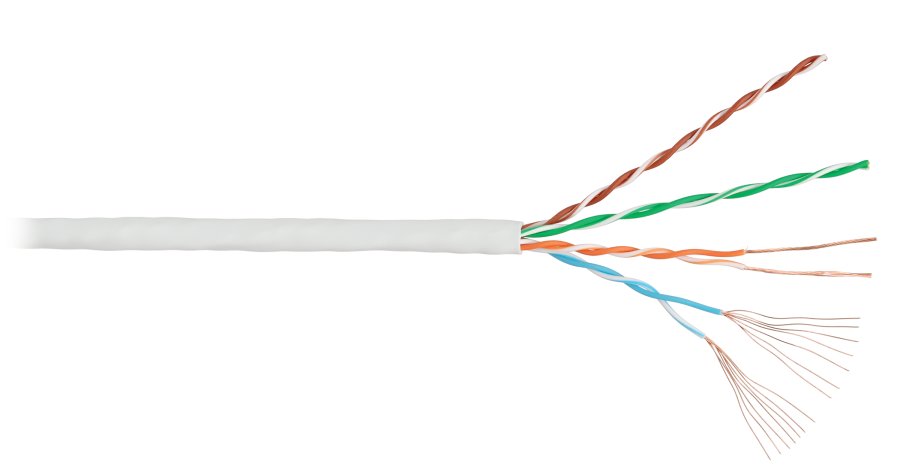 4000C-GY - Кабель U/UTP 4 пары Cat5e (Класс D), многожильный, чистая медь, внутренний, светло-серый