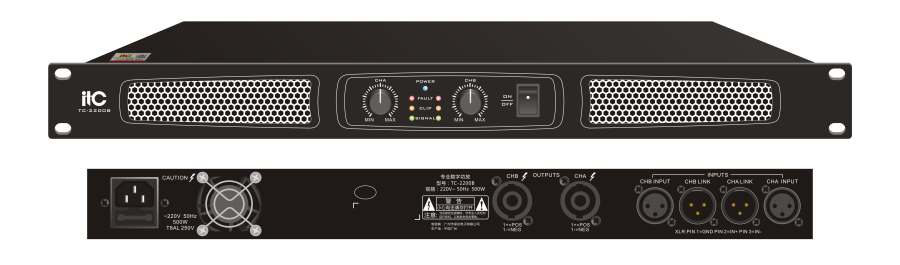 ITC TC-2200B 2-канальный усилитель, 2х200W / 8 Ом