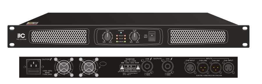 ITC TC-2350B 2-канальный усилитель, 2х350W / 8 Ом