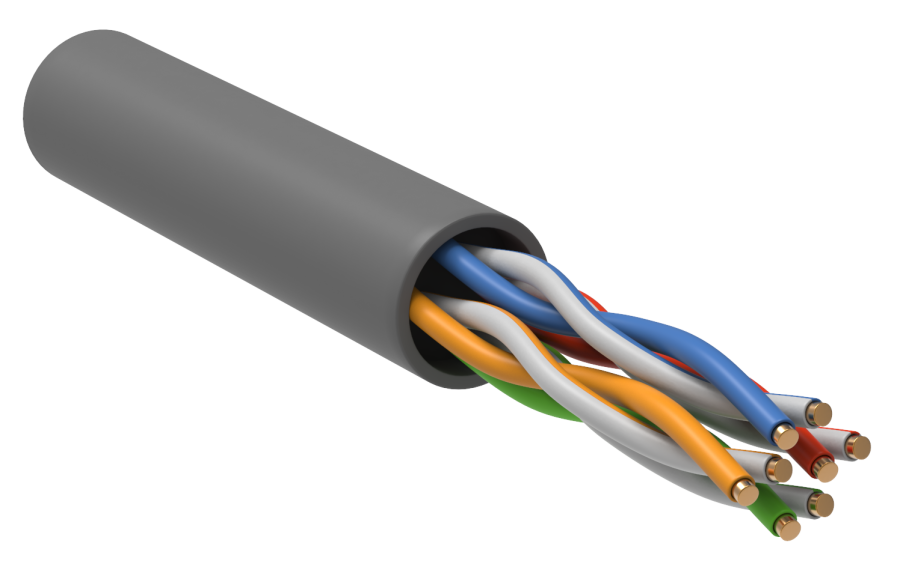 BC1-C5E04-111-100-G: Кабель витая пара U/UTP, Кат. 5e, внутренний, одножильный, PVC, диаметр 4 мм