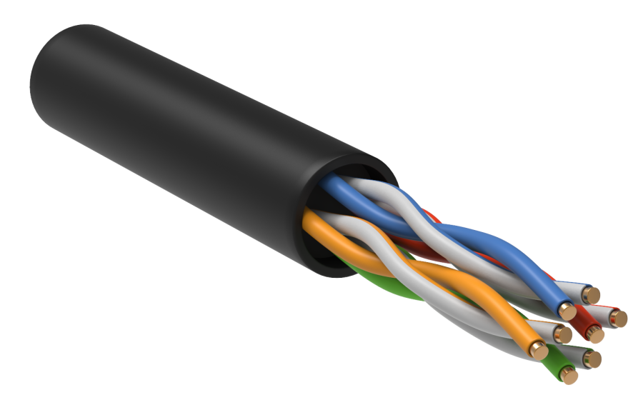 BC3-C5E04-139-100-G - Кабель витая пара U/UTP Cat5e внешний, одножильный, LDPE, серый