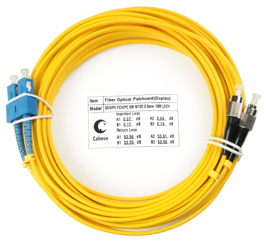 Cabeus FOP(d)-9-SC-FC-10m Шнур оптический duplex SC-FC 9/125 sm 10м LSZH