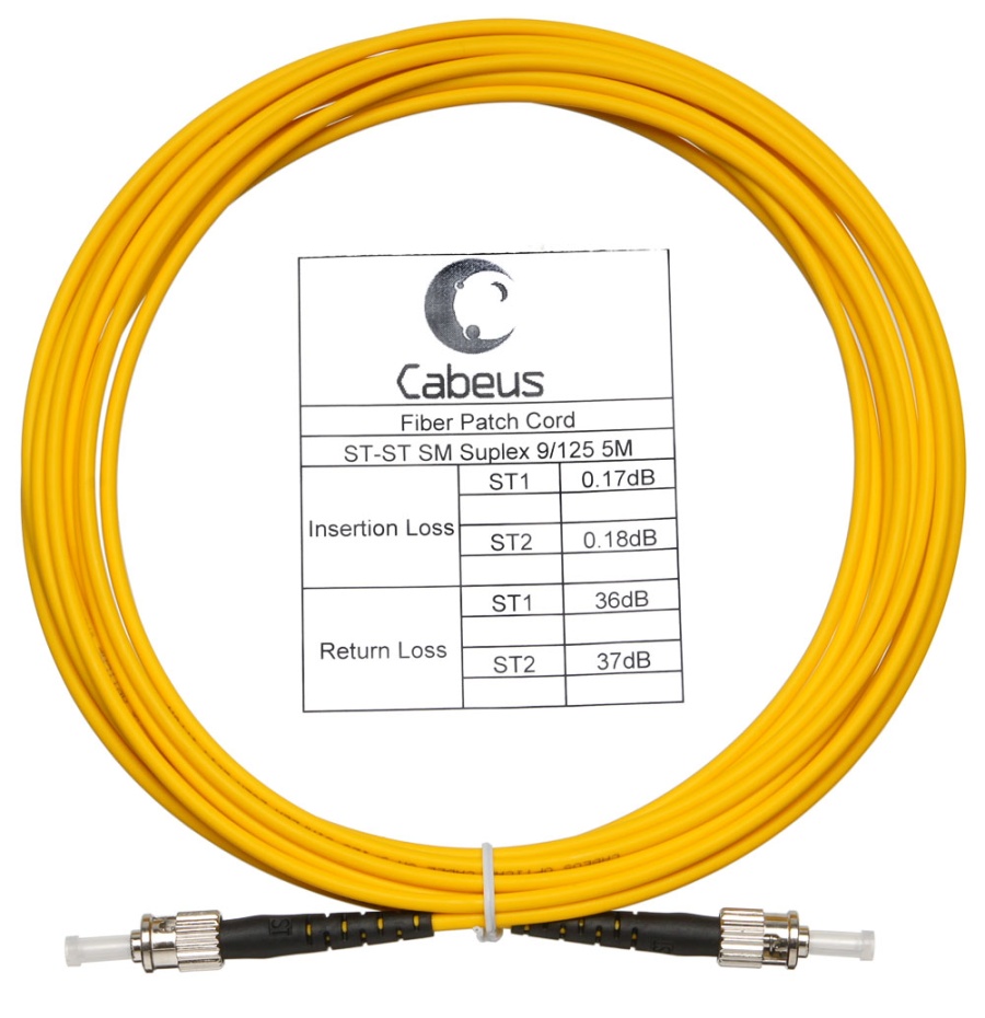 Cabeus FOP(s)-9-ST-ST-10m Шнур оптический simplex ST-ST 9/125 sm 10м LSZH