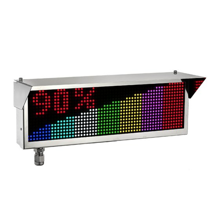 Экран-ИНФО-RGB-Н 230, КВМ15 - Оповещатель охранно-пожарный комбинированный свето-звуковой динамический взрывозащищённый (табло)