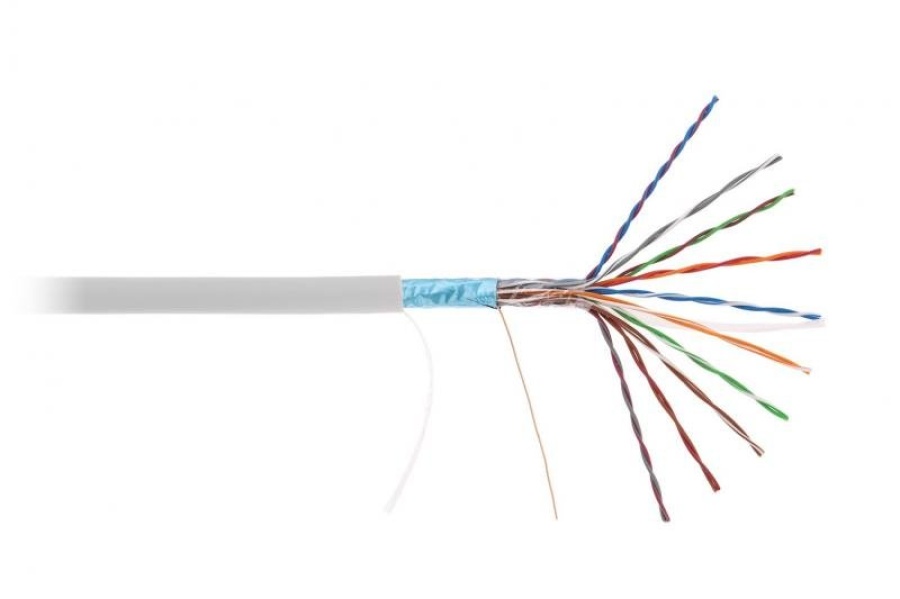 F/UTP 10PR 24AWG CAT5, 305 м REXANT (01-1202) - Витая пара 5 категории, 10 пар, экр, для внутренней прокладки, 305м