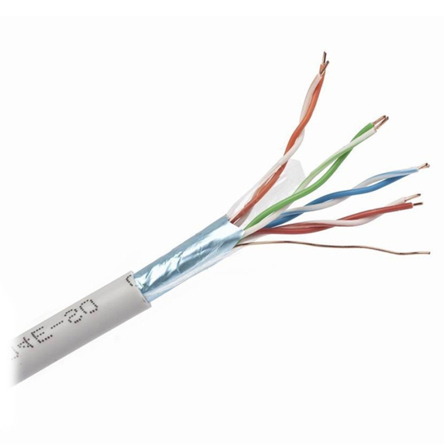 F/UTP 4pair, Cat5e, In, PVC (TWT-5EFTP-XS) - Кабель TWT FTP, серии XS, категория 5e, для внутренней прокладки, серый