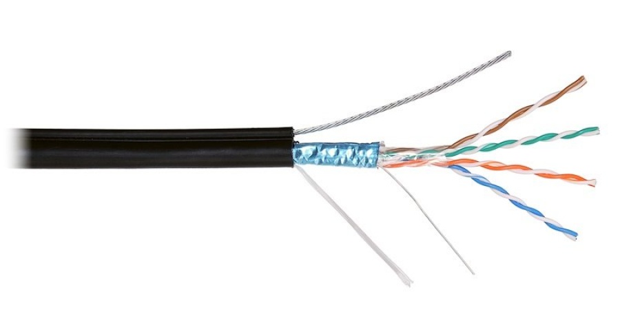 F/UTP 4pair, Cat5e, Solid, Out, Sw, PE (NKL 4905B-BK) - Кабель «витая пара» (LAN) для структурированных систем связи