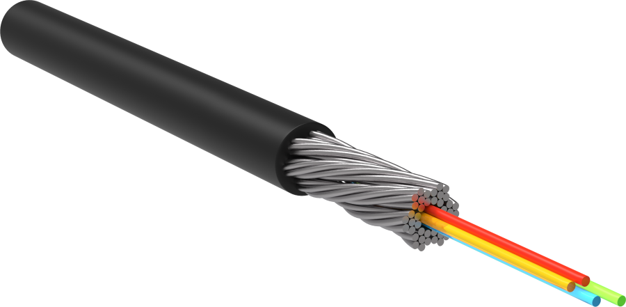 Кабель волоконно-оптический FOC6201-U-IO04-FL-HF-0500 многомодовый 625/125 мкм OM1, 4 волокна, гибкий бронированный, черный, внутренний/внешний, диаметр 5 мм, 500 м