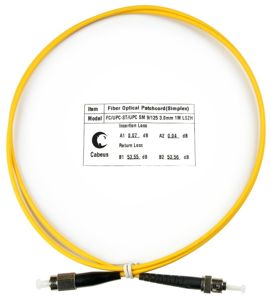 Патч-корд оптический FOP(s)-9-FC-ST-10m (8316c) - Шнур оптический simplex FC-ST 9/125 sm 10м LSZH