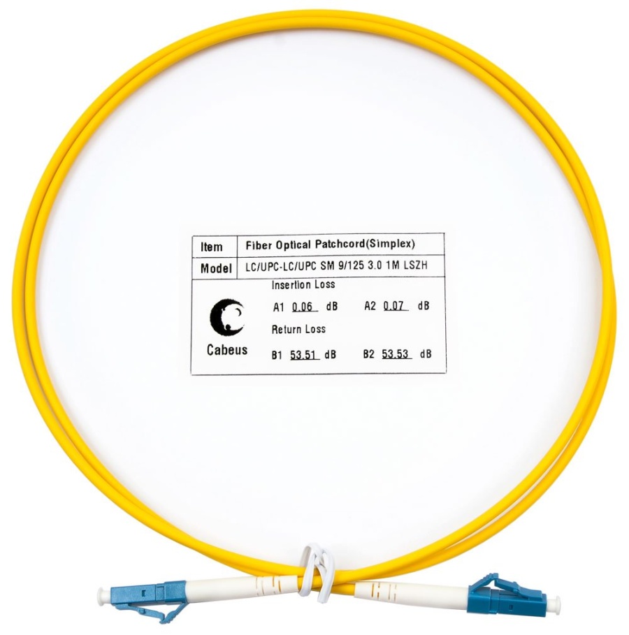 Патч-корд оптический FOP(s)-9-LC-LC-1,5m (8332c) - Шнур оптический simplex LC-LC 9/125 sm 1,5м LSZH