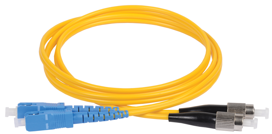 Патч-корд оптический FPC09-SCU-FCU-C2L-2M - Коммутационный шнур волоконно-оптический SM 9/125 OS2, SC/UPC-FC/UPC, 2.9 мм, duplex, цвет желтый, LSZH 2 м.