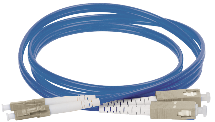 Патч-корд оптический FPC5004-LCU-SCU-C2L-2M - Коммутационный шнур волоконно-оптический MM 50/125 OM4, LC/UPC-SC/UPC, duplex, цвет синий, LSZH 2 м.