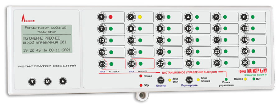 Гранд МАГИСТР Кл ИУ (версия 3.1) - Выносная клавиатура для приборов управления клапанами