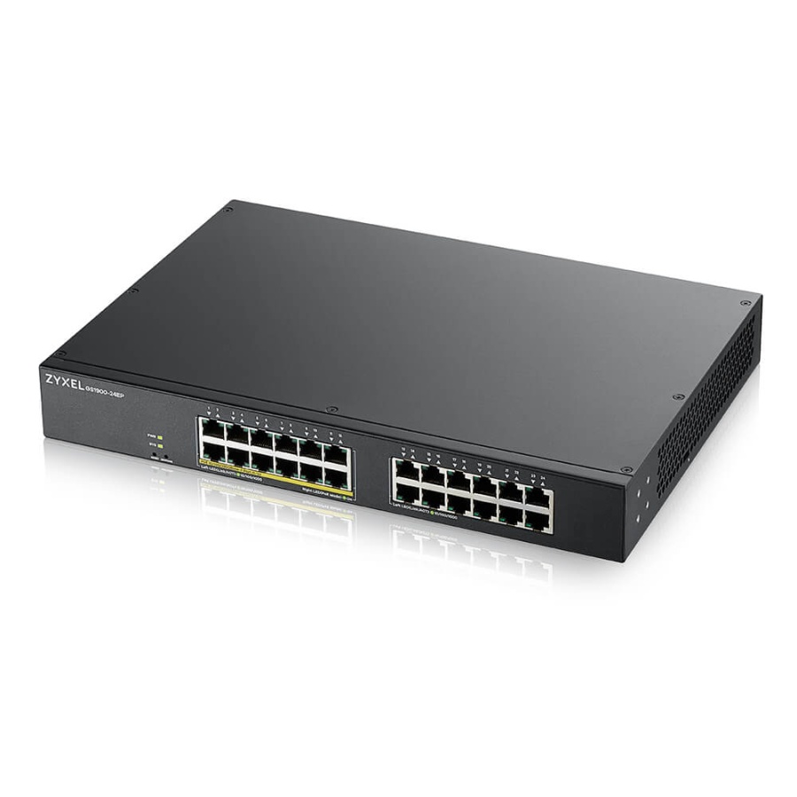 GS1900-24EP-EU0101F - Коммутатор Smart L2 PoE+ rack 19"