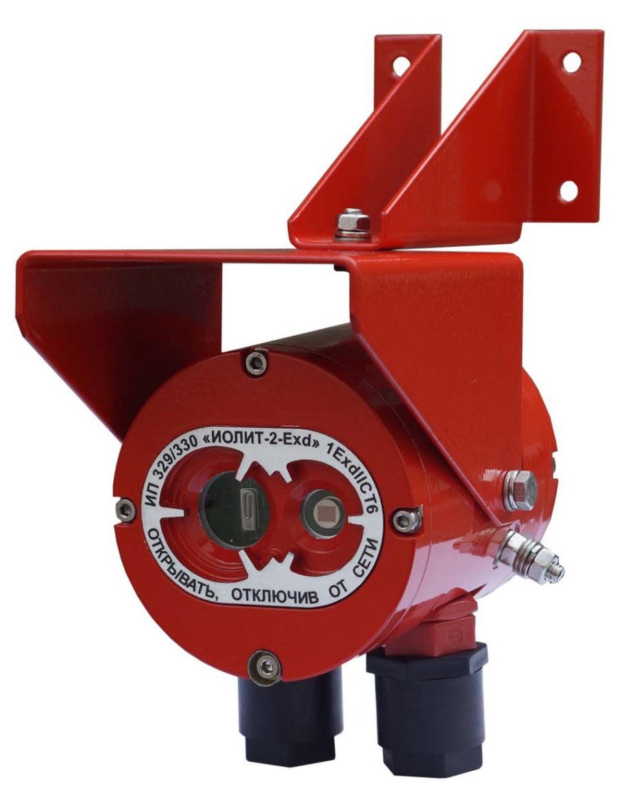 Извещатель пожарный пламени ИП 329/330 "ИОЛИТ-2-Exd" 2КВ, двухвводный (проходной)