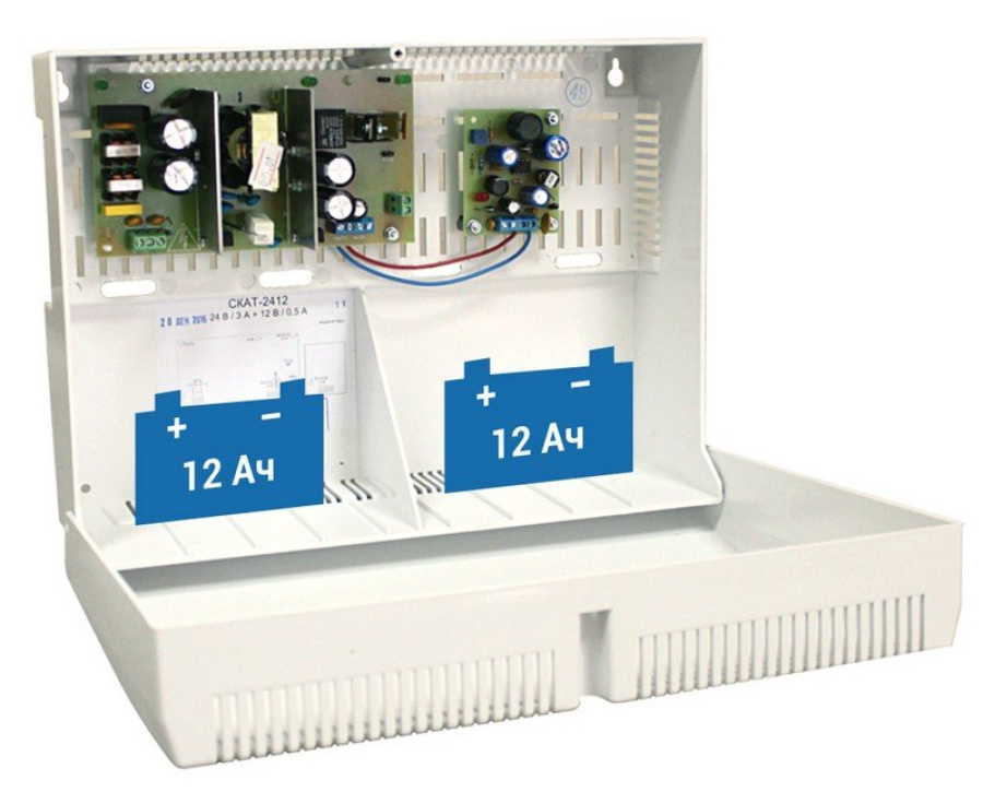 Источник питания СКАТ-2412 (СКАТ ИБП-24/3(12/0,5)-2x12) (110)