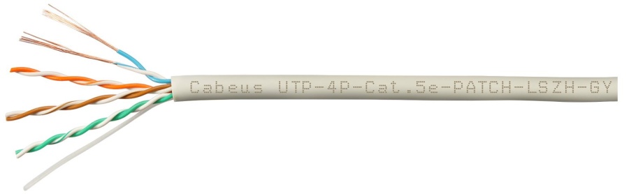 Кабель симметричный (витая пара) UTP-4P-Cat.5e-SOLID-GY-LIGHT-100 (9995c-5)