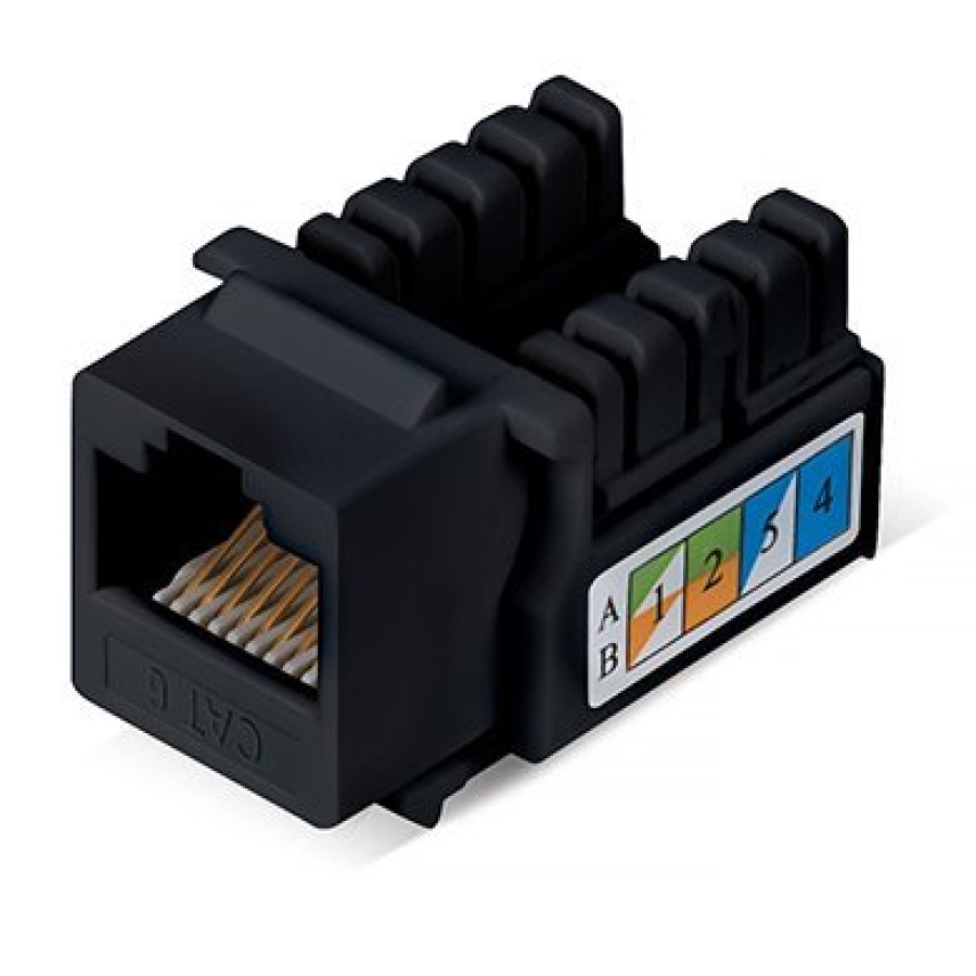 KJ-RJ45-Cat.6-90-BK (9483c) - Вставка Keystone Jack RJ-45