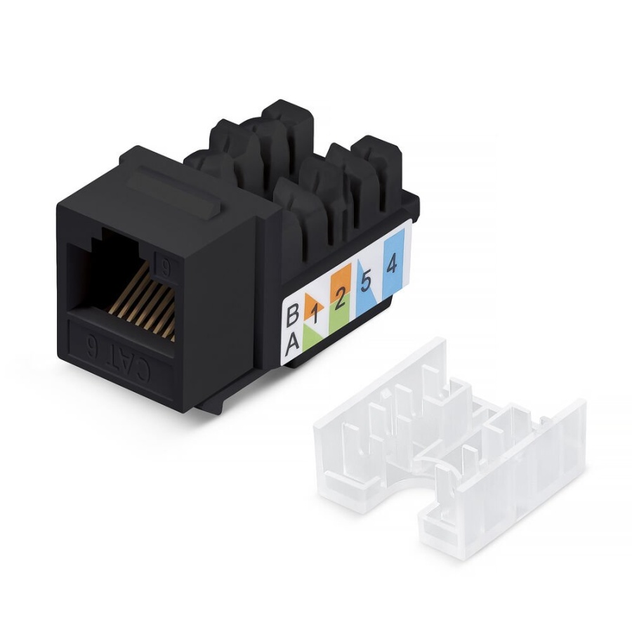 Модуль Keystone Jack KJ-RJ45-Cat.6-90-SW-BK (10102c)