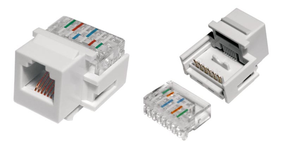 KJ1-6P6C-C2-90-WH - Вставка Keystone Jack