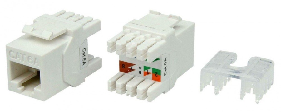 KJ8-8P8C-C6A-180-WH - Вставка Keystone Jack RJ-45