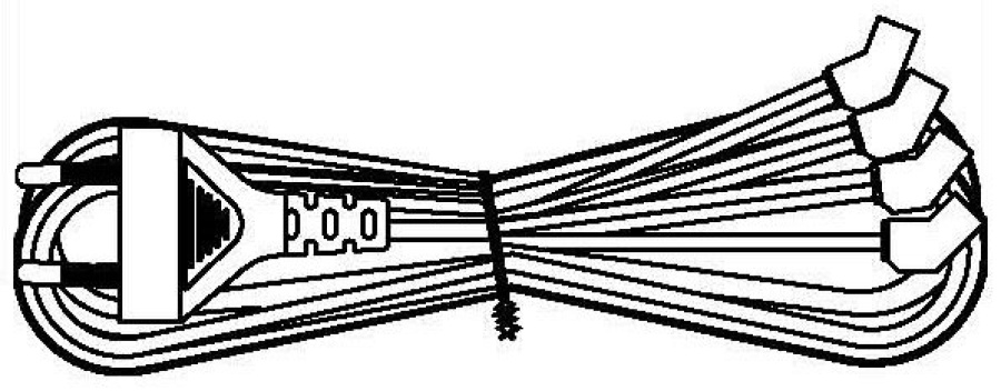 Кабель межблочный KL-FCRD-1F-EU-1.8-BK