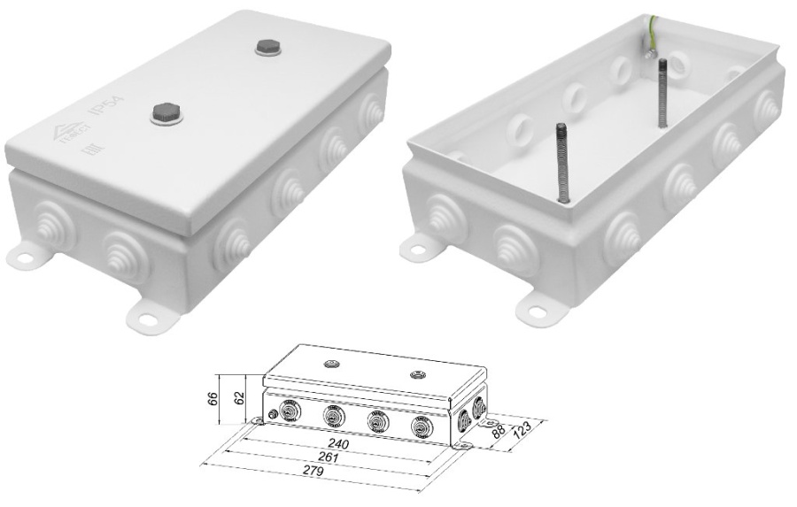 Коробка монтажная КМ IP55-1224