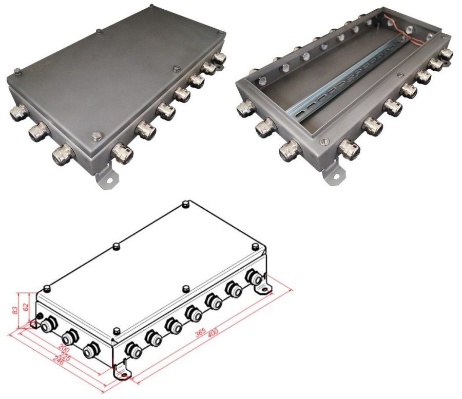 Коробка монтажная КМ IP66-2040, нержавейка