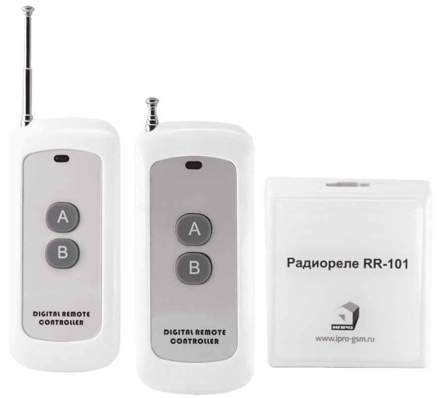 RR-101 + 2 пульта, 250-950 метров, двойное питание 12В и 220В - Комплект радиореле