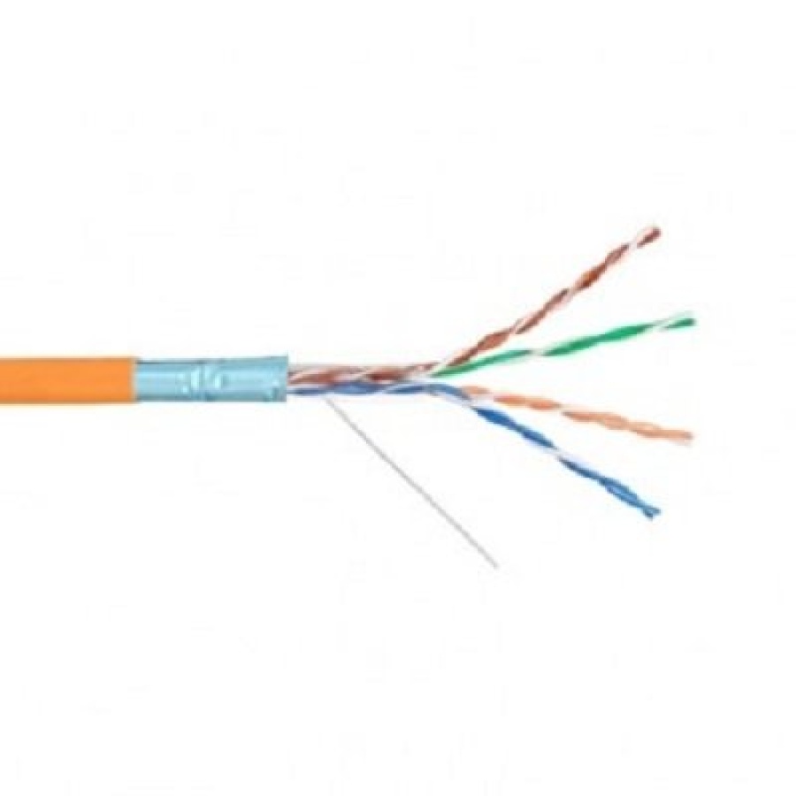 LC1-C5E04-321 - ITK Кабель связи витая пара F/UTP, Кат. 5E 4x2х24AWG solid, LSZH, бухта 305м, серый