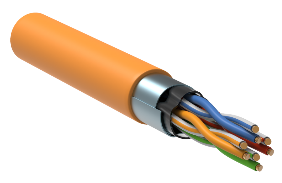 LC1-C5E04-327 - Кабель витая пара F/UTP Cat5e, экранированный, LSZH нг(A)-HF