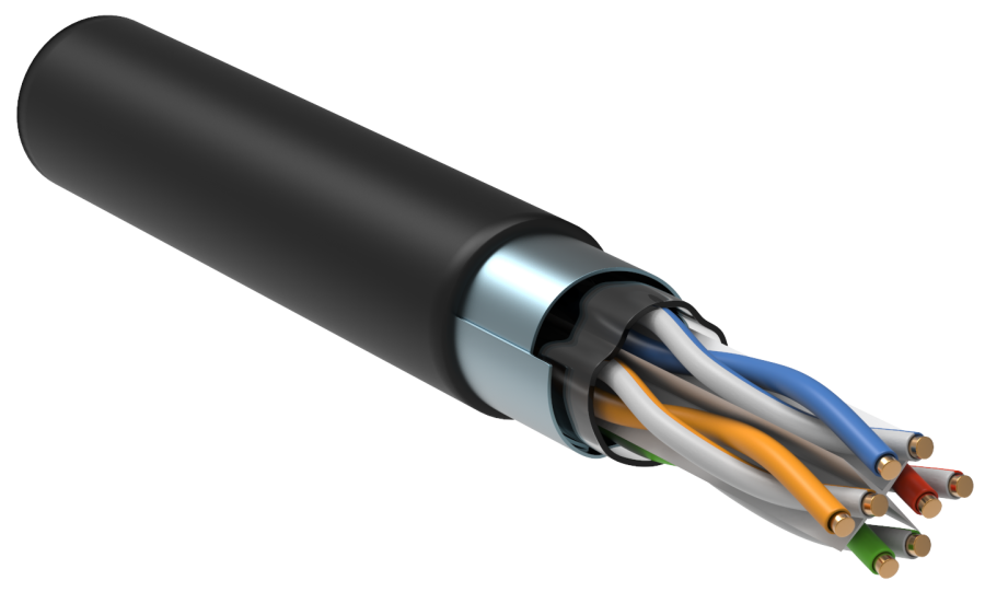 LC3-C5E04-329 - Кабель витая пара F/UTP Cat5e, экранированный, LSZH нг(A)-HF