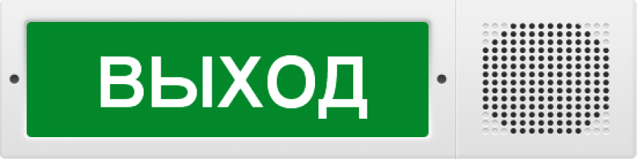 Табло со встроенной сиреной Молния-12-З исп.2 "Выход"