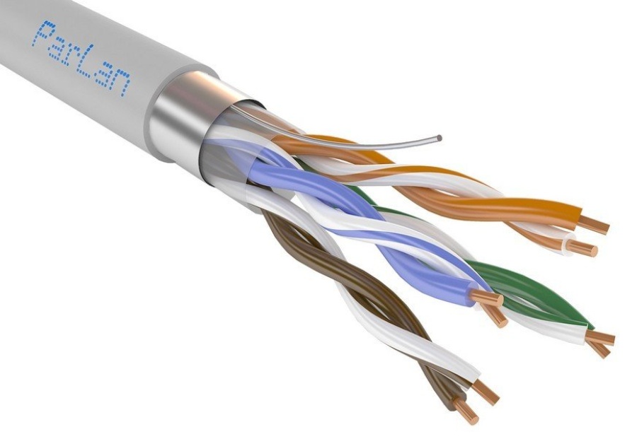 ParLan F/UTP Cat5e PVCLS нг(А)-FRLS 2х2х0,52: Кабель медный F/UTP, cat 5e, 2 пары, для групповой внутренней стационарной прокладки