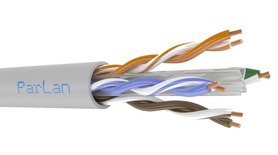 ParLan U/UTP Cat6 PVC 4х2х0,57: Витая пара 6 категории, диаметр 0,57 мм, внутренняя прокладка