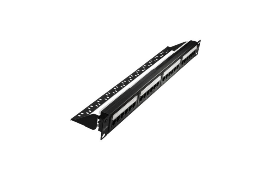 Патч-панель 19", 24хRJ-45, UTP, Cat.6, 1U (10-0427) - Патч-панель 19''