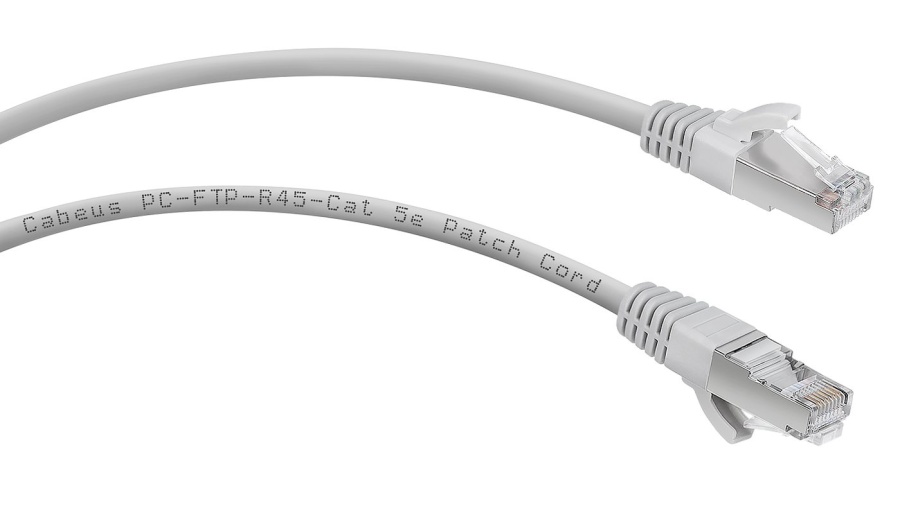 Патч-корд медный PC-FTP-RJ45-Cat.5e-0.5m (7261c) - Коммутационный шнур F/UTP, категория 5е, 2xRJ45/8p8c, экранированный, серый, PVC, 0.5м.