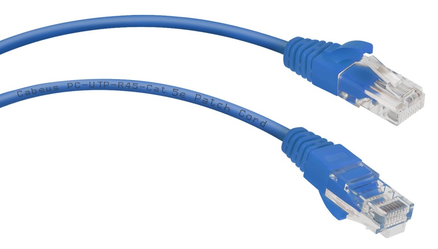 Патч-корд медный PC-UTP-RJ45-Cat.5e-0.15m-BL (8989c) - Коммутационный шнур U/UTP, категория 5е, 2xRJ45/8p8c, неэкранированный, синий, PVC, 0.15м