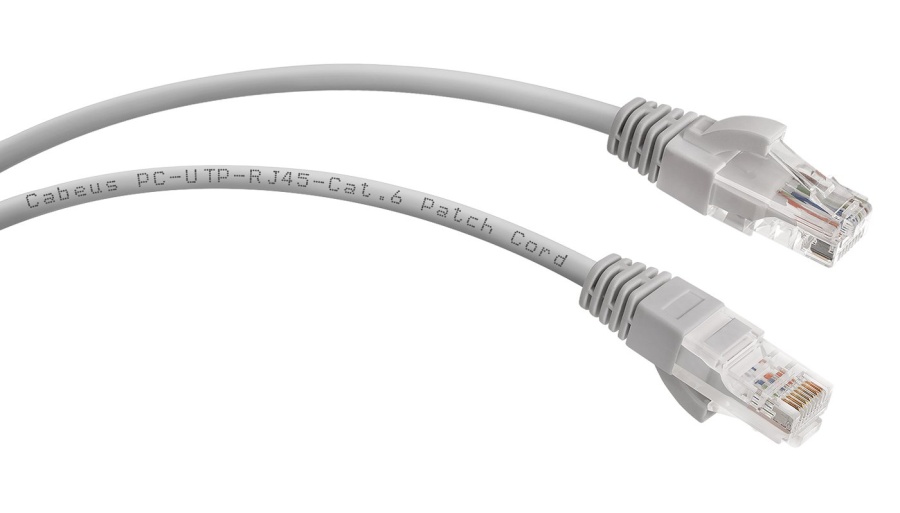 Патч-корд медный PC-UTP-RJ45-Cat.6-0.3m (7272c) - Коммутационный шнур U/UTP, категория 6, 2xRJ45/8p8c, неэкранированный, серый, PVC, 0.3м