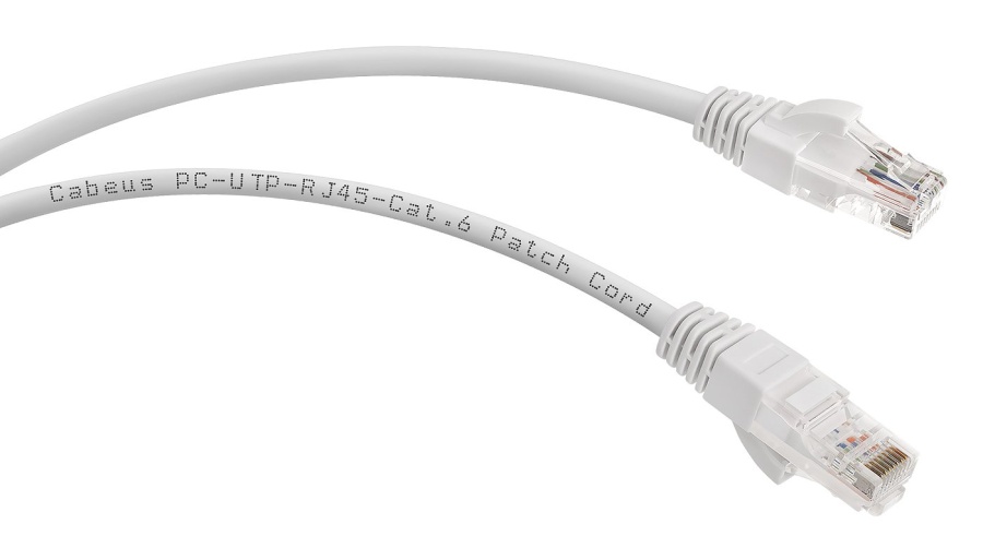 Патч-корд медный PC-UTP-RJ45-Cat.6-0.5m-WH (8669c) - Коммутационный шнур U/UTP, категория 6, 2xRJ45/8p8c, неэкранированный, белый, PVC, 0.5м