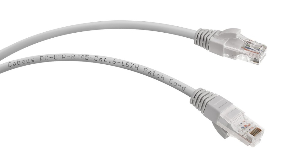 Патч-корд медный PC-UTP-RJ45-Cat.6-15m-LSZH (9595c) - Коммутационный шнур U/UTP, категория 6, 2xRJ45/8p8c, неэкранированный, серый, LSZH, 15м