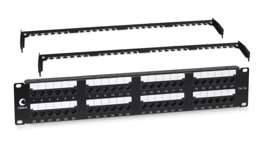 Патч-панель PL2-48-Cat.5e-Dual (10656c)