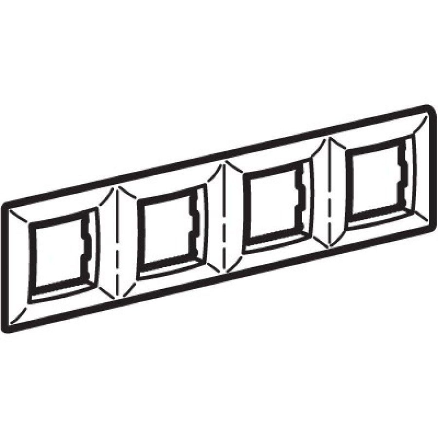 Рамка на 2+2+2+2 модуля (четырехместная), белая (75014W)