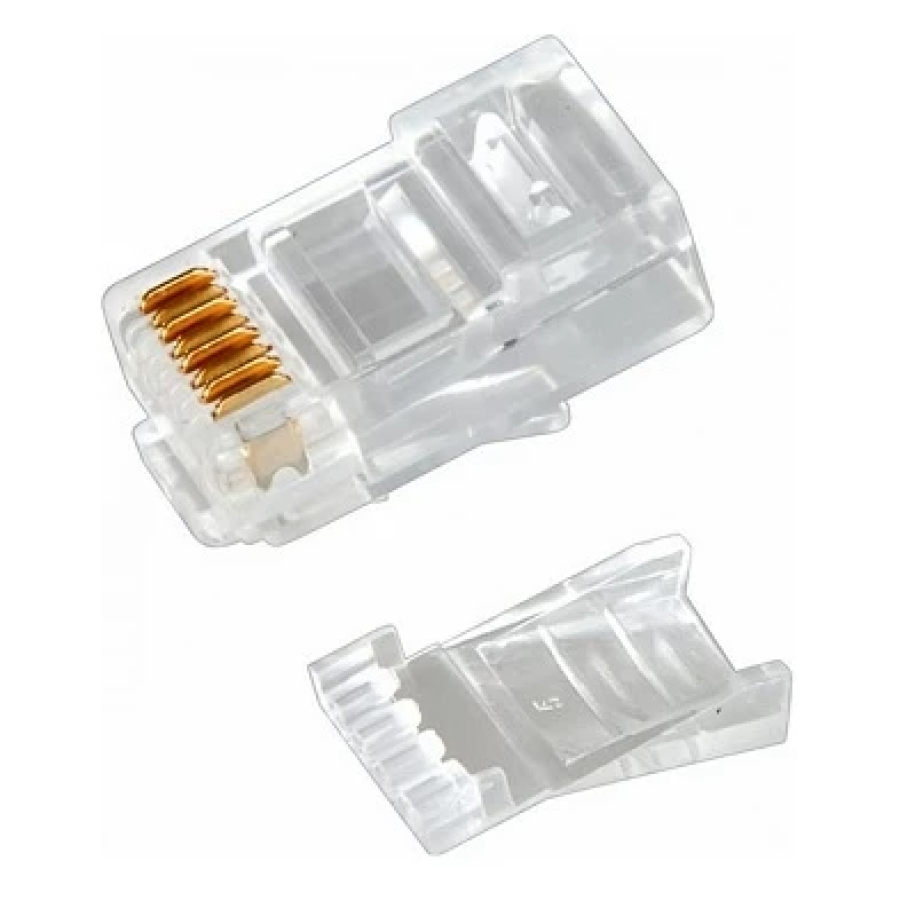 Разъем Разъем RJ-45(8P8C) под витую пару, UTP, CAT 6, с вставкой REXANT (05-1031)