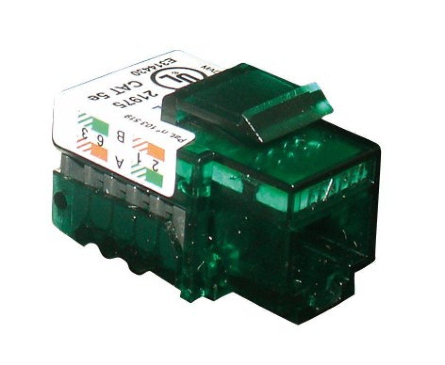 Модуль Keystone Jack Разъем RJ45, кат.5е UTP (21975), для подключения компьютера