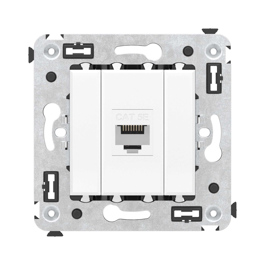 Розетка Розетка RJ-45 в стену, кат.5E, Avanti, одинарная, белое облако (4400663)