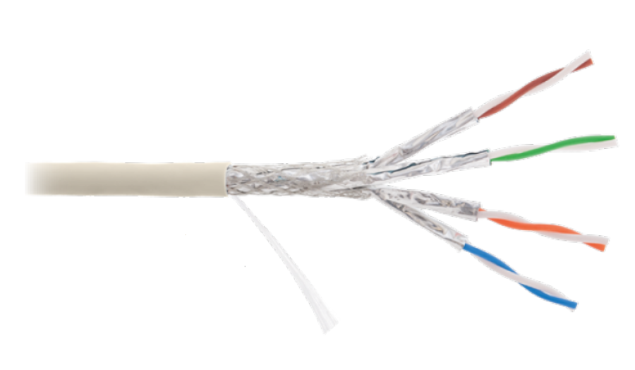 S/FTP 4pair, Cat6a, Solid, In, нг(А)-LSLTx (NMC 9555L-IY) - Кабель «витая пара» (LAN) для структурированных систем связи