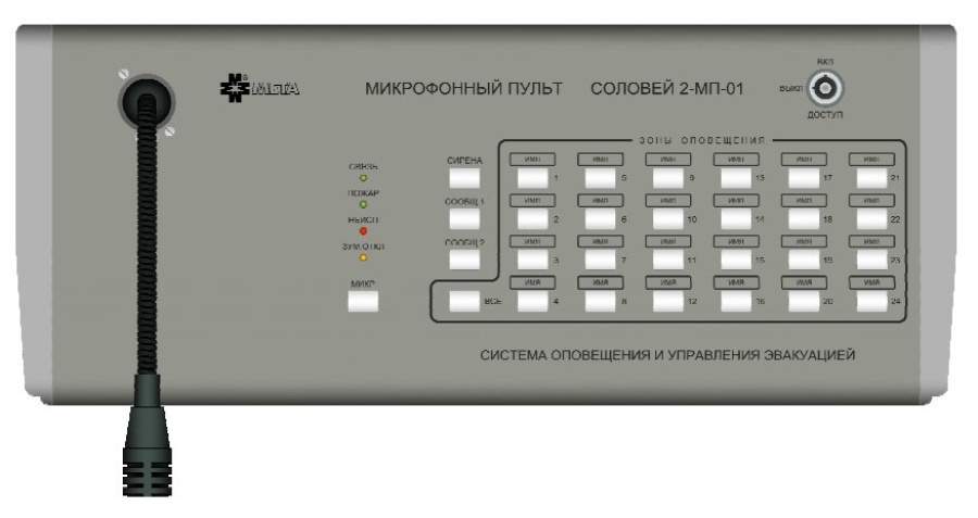 Микрофон для систем оповещения Соловей-МП-01